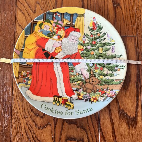 Spode Christmas Tree Cookies For Santa Plate 9" 4056317 Box Macy's Holiday - Picture 4 of 15